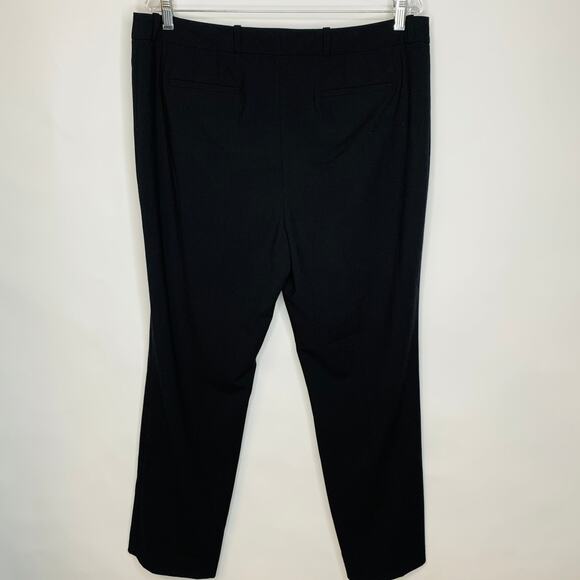 Calvin Klein Black Flat Front Trousers Sz 14 - Picture 3 of 6